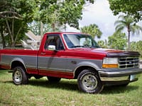 1995 Ford F150 XLT Red Silver 1
