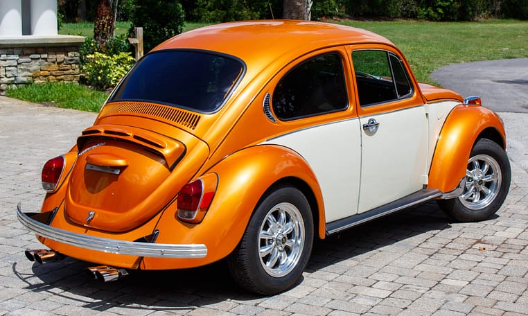 1972 Volkswagen VW Super Beetle Impora orange restored 1600cc 4 speed manual sun roof 25