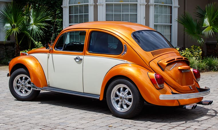 1972 Volkswagen VW Super Beetle Impora orange restored 1600cc 4 speed manual sun roof 46