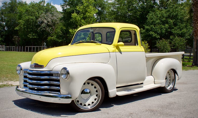 1949 Chevrolet 3100 5 Window Yellow White 7