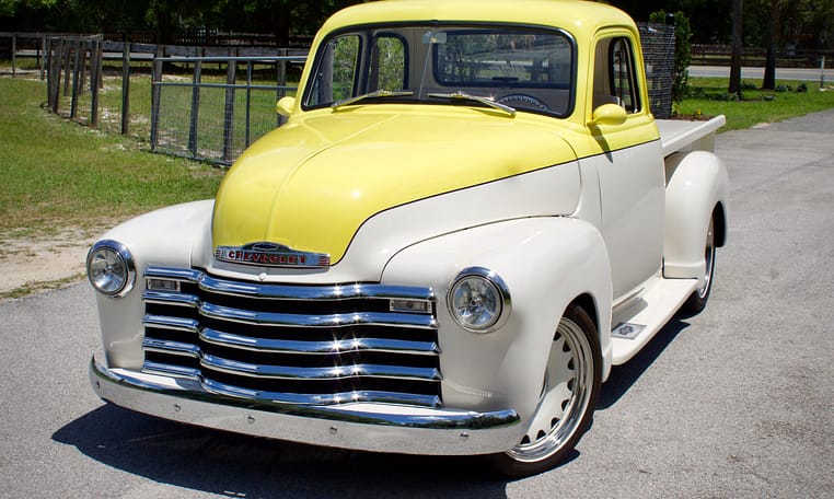 1949 Chevrolet 3100 5 Window Yellow White 6