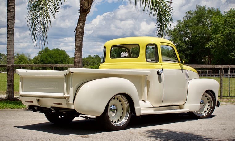 1949 Chevrolet 3100 5 Window Yellow White 16