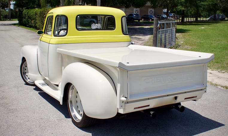 1949 Chevrolet 3100 5 Window Yellow White 21