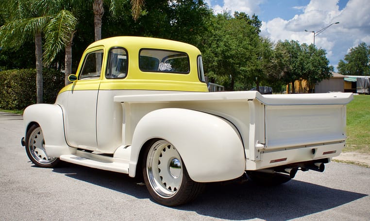 1949 Chevrolet 3100 5 Window Yellow White 22