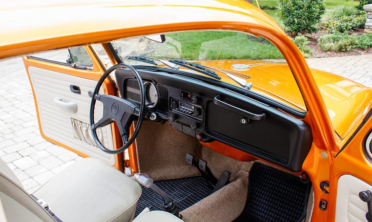 1972 Volkswagen VW Super Beetle Impora orange restored 1600cc 4 speed manual sun roof 66