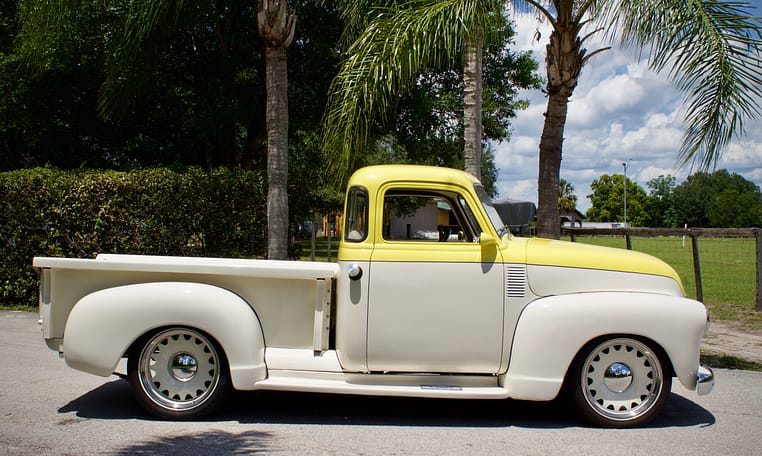 1949 Chevrolet 3100 5 Window Yellow White 15