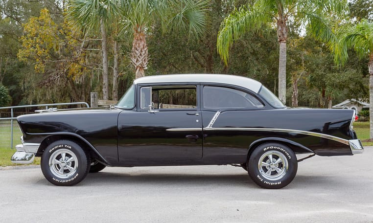 1956 Chevy 210 Black White 04