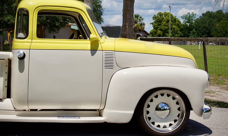 1949 Chevrolet 3100 5 Window Yellow White 14