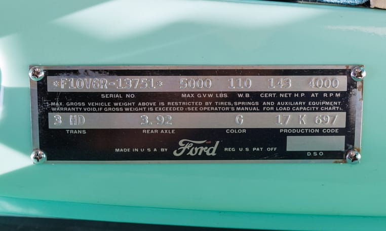 1956 Ford F100 Panel Van 72