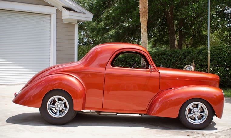 1941 willys americar coupe orange 3