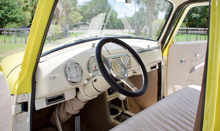 1949 Chevrolet 3100 5 Window Yellow White 36