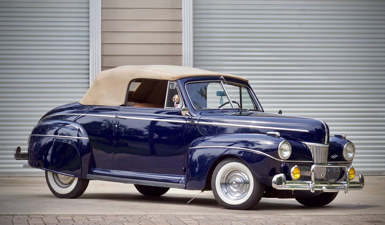1941 Ford Super Deluxe Convertible Blue 1