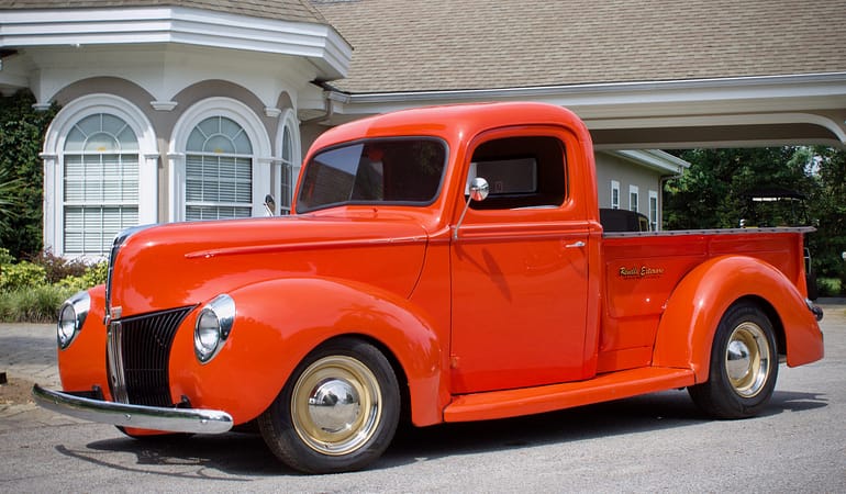 1940 Ford Pickup Orange 1