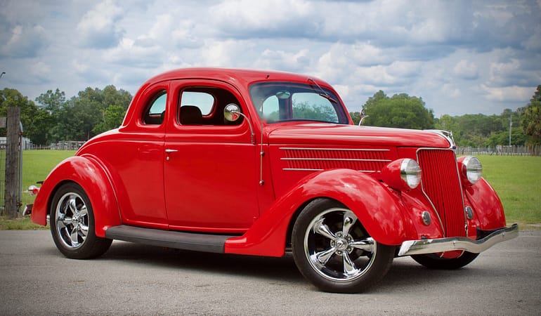 1936 Ford Model 68 Business Coupe Red 1