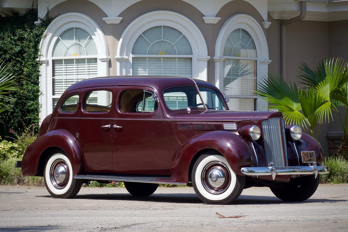 1938 Packard Six Touring Sedan Burgundy 1