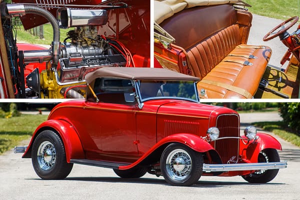 1932 Ford Coupe Roadster Supercharged Convertible Street Rod