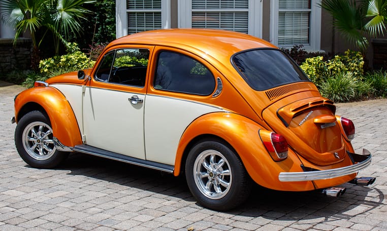 1972 Volkswagen VW Super Beetle Impora orange restored 1600cc 4 speed manual sun roof 45
