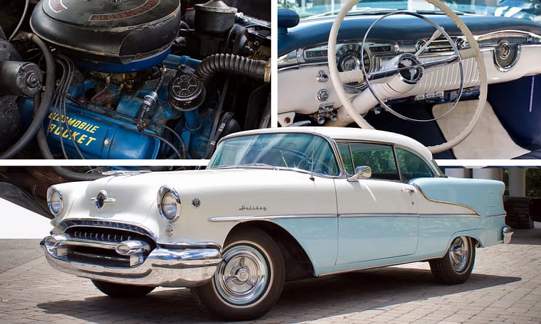 1955 Oldsmobile 88 collage