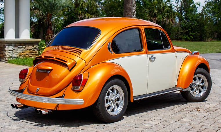 1972 Volkswagen VW Super Beetle Impora orange restored 1600cc 4 speed manual sun roof 23