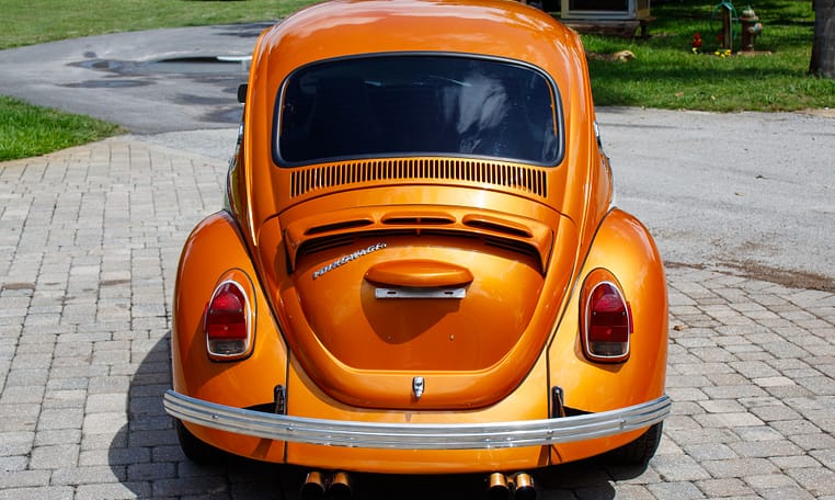 1972 Volkswagen VW Super Beetle Impora orange restored 1600cc 4 speed manual sun roof 33