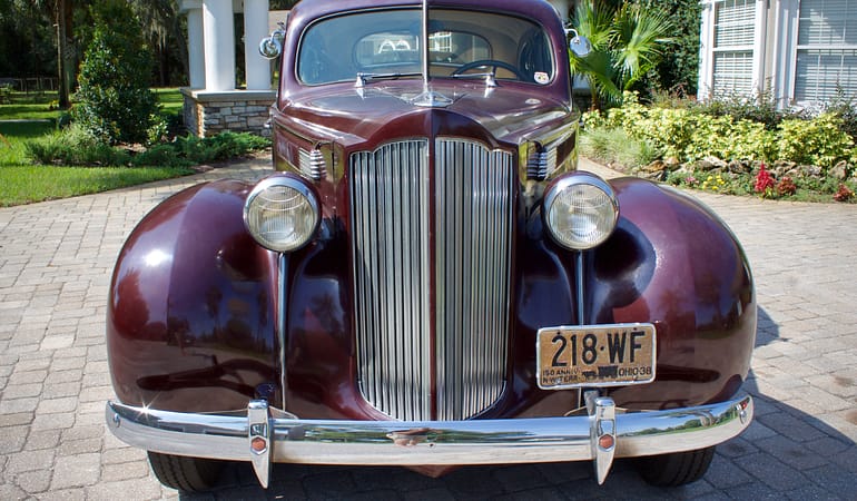 1938 Packard Six Touring Sedan Burgundy 4